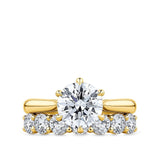 1.35 Carat Round Brilliant Cut Diamond Half Eternity Ring in 18ct Yellow Gold
