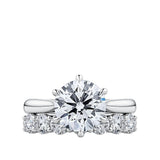Round Brilliant Cut Diamond Engagement Ring in 18ct White Gold