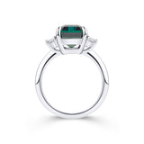 9.63ct Lagoon Tourmaline and 0.82ct Diamond Ring in 18ct White Gold