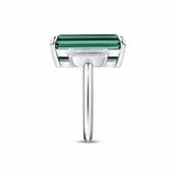 9.63ct Lagoon Tourmaline and 0.82ct Diamond Ring in 18ct White Gold