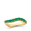 0.69 Carat Emerald Wave Ring in 18ct Yellow Gold