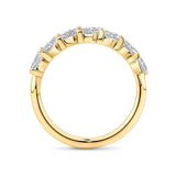 1.47 Carat Marquise Cut Diamond Half Eternity Ring in 18ct Yellow Gold