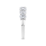 1.45 Carat Oval Cut Diamond Half Eternity Ring in 18ct White Gold