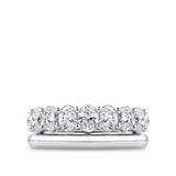 1.45 Carat Oval Cut Diamond Half Eternity Ring in 18ct White Gold