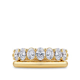 1.45 Carat Oval Cut Diamond Half Eternity Ring in 18ct Yellow Gold