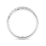 0.52 Carat Diamond Pave Wedding Band in 18ct White Gold