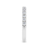 0.52 Carat Diamond Pave Wedding Band in 18ct White Gold
