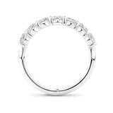 1.35 Carat Round Brilliant Cut Diamond Half Eternity Ring in 18ct White Gold