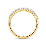 1.35 Carat Round Brilliant Cut Diamond Half Eternity Ring in 18ct Yellow Gold