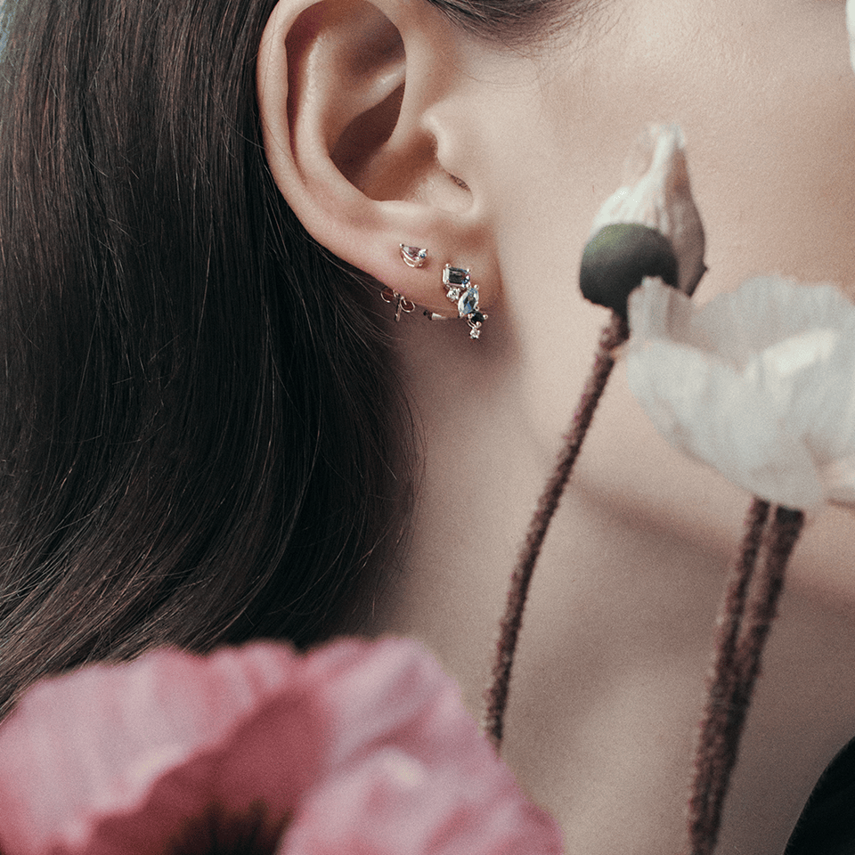 Ear Party Petite 18ct Gold Tanzanite Stud Earrings