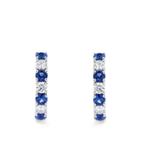 Sapphire and Diamond Huggie Earrings in 18ct White Gold