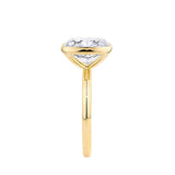5.19 Carat Cushion Cut Bezel Set Engagement Ring in 18ct Yellow Gold