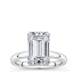 5.02 Carat Emerald Cut Solitaire Engagement Ring in 18ct White Gold