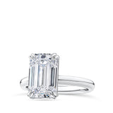 5.02 Carat Emerald Cut Solitaire Engagement Ring in 18ct White Gold