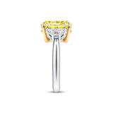 VAULT® 7.44 carat Yellow Diamond and 1.04 carat Diamond Ring in 18ct Yellow and White Gold