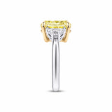 VAULT® 7.44 carat Yellow Diamond and 1.04 carat Diamond Ring in 18ct Yellow and White Gold