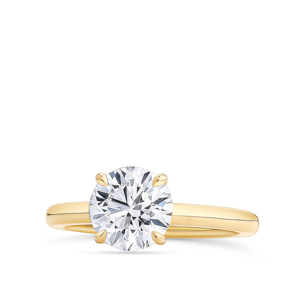 2.00 Carat Round Brilliant Cut Solitaire Engagement Ring in 18ct Yellow Gold