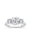 2.18 Carat TDW Round Brilliant Cut Trilogy Engagement Ring in 18ct White Gold