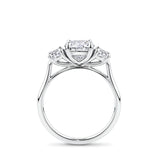 2.18 Carat TDW Round Brilliant Cut Trilogy Engagement Ring in 18ct White Gold