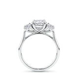 2.18 Carat Round Brilliant Cut Trilogy Engagement Ring in 18ct White Gold