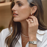 1.00 Carat Baguette and Round Brilliant Cut Diamond Channel Set Huggie Earrings in 18ct Yellow Gold