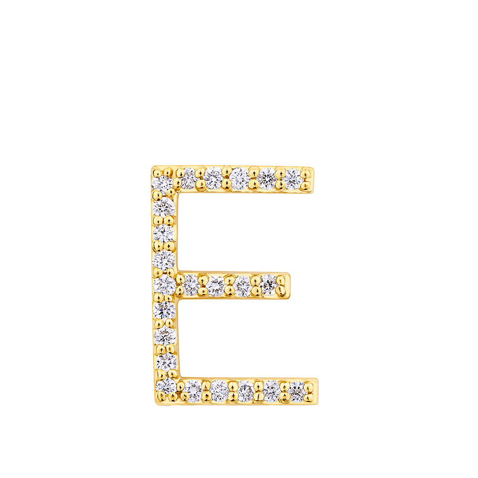 Initial Diamond Pendant in 18ct Yellow Gold