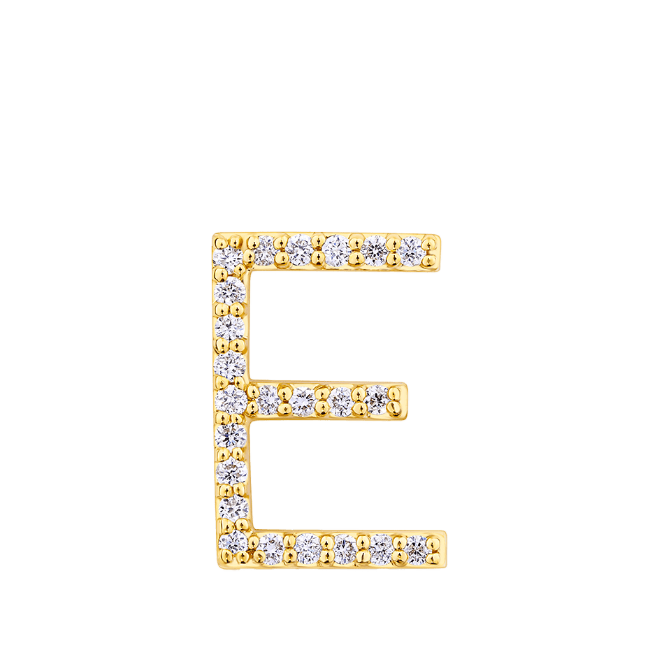 Initial Diamond Pendant in 18ct Yellow Gold