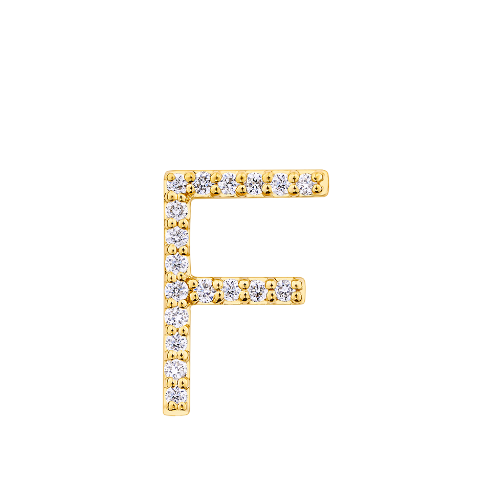 Initial Diamond Pendant in 18ct Yellow Gold