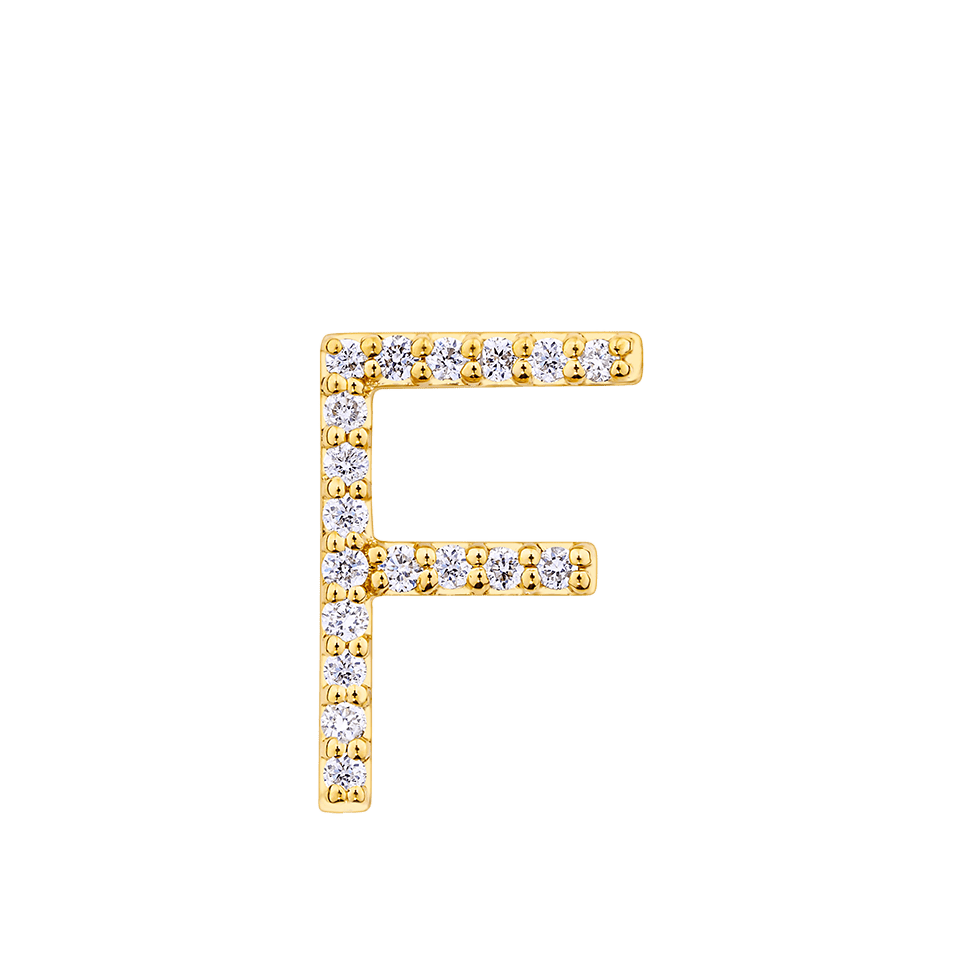 Initial Diamond Pendant in 18ct Yellow Gold