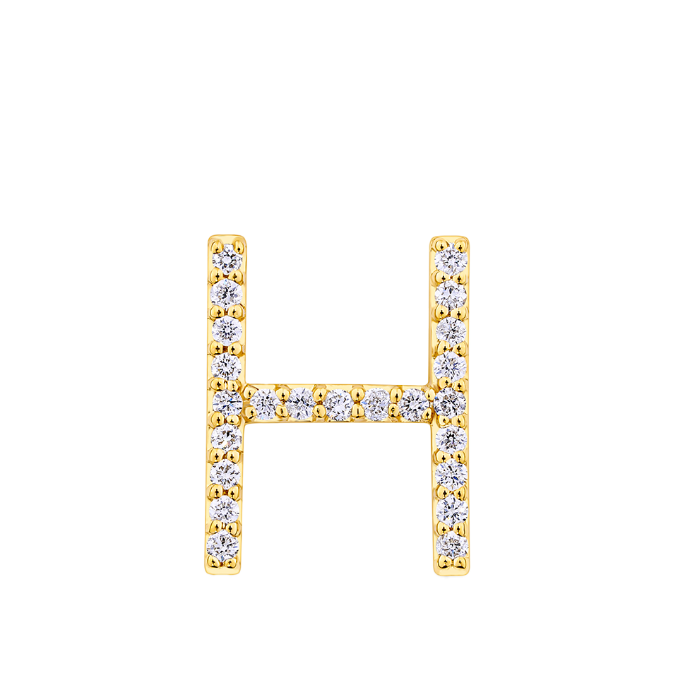 Initial Diamond Pendant in 18ct Yellow Gold