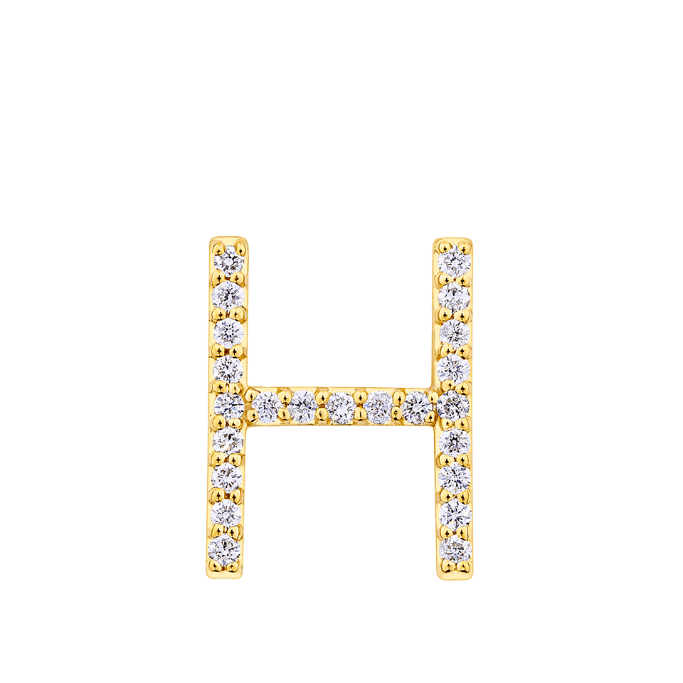Initial Diamond Pendant in 18ct Yellow Gold