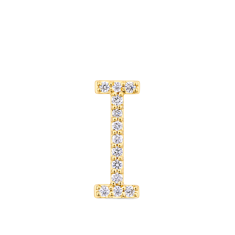 Initial Diamond Pendant in 18ct Yellow Gold