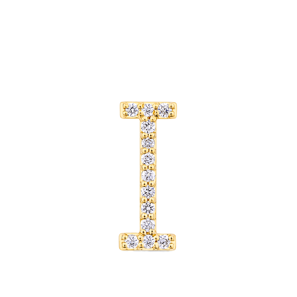 Initial Diamond Pendant in 18ct Yellow Gold