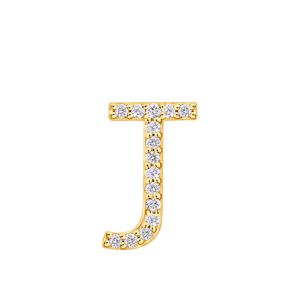Initial Diamond Pendant in 18ct Yellow Gold
