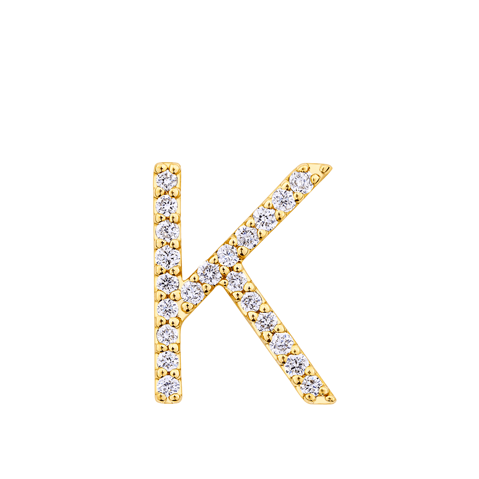 Initial Diamond Pendant in 18ct Yellow Gold