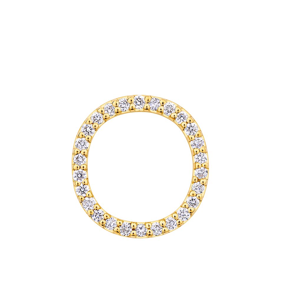 Initial Diamond Pendant in 18ct Yellow Gold