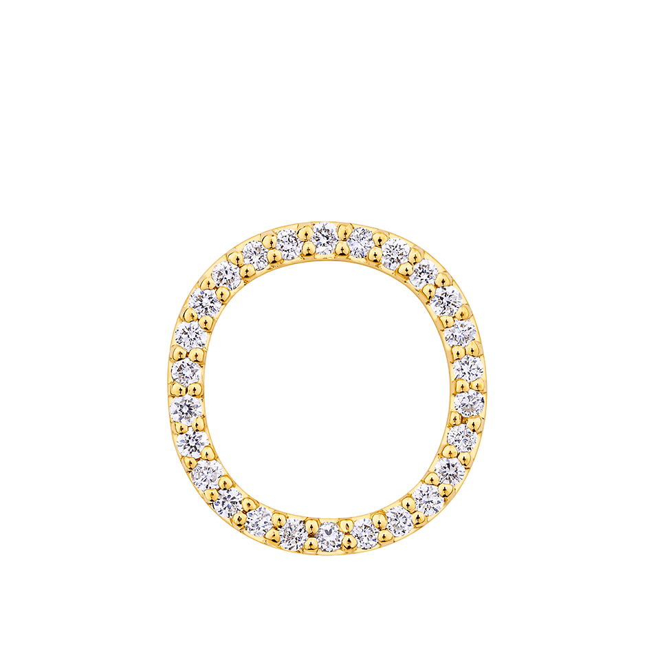 Initial Diamond Pendant in 18ct Yellow Gold