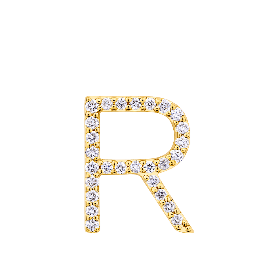 Initial Diamond Pendant in 18ct Yellow Gold