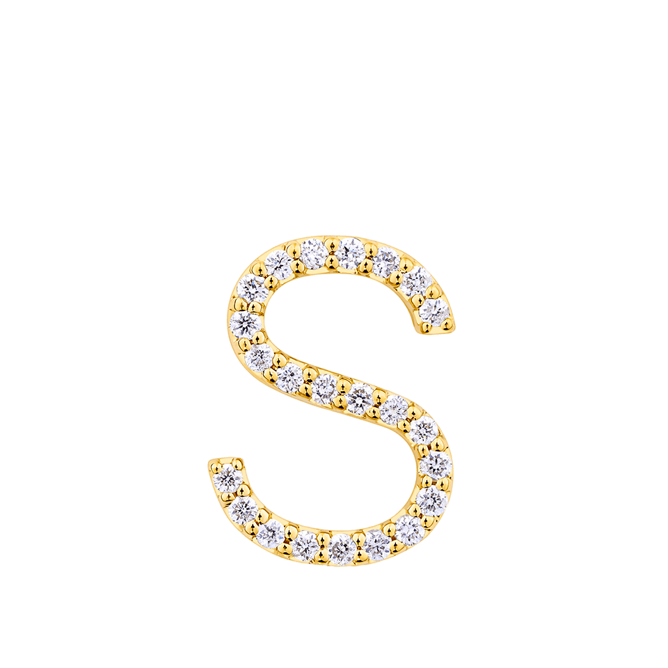 Initial Diamond Pendant in 18ct Yellow Gold