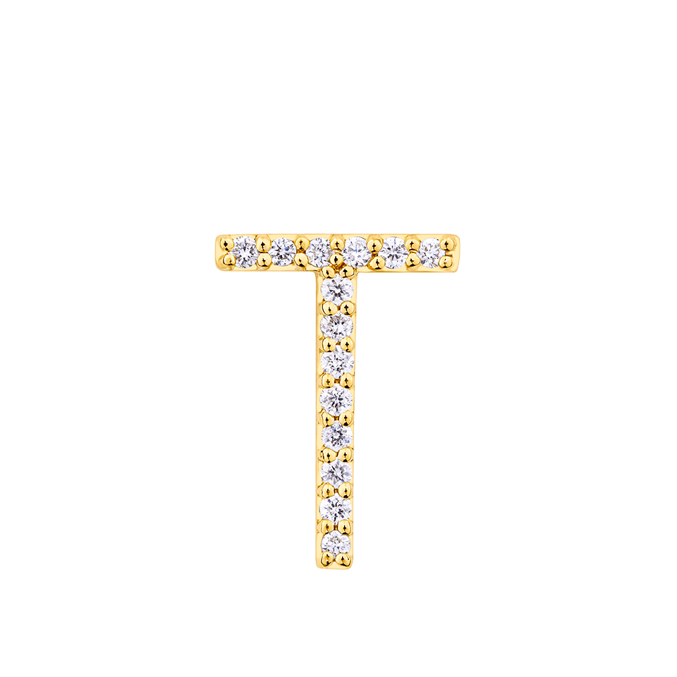 Initial Diamond Pendant in 18ct Yellow Gold
