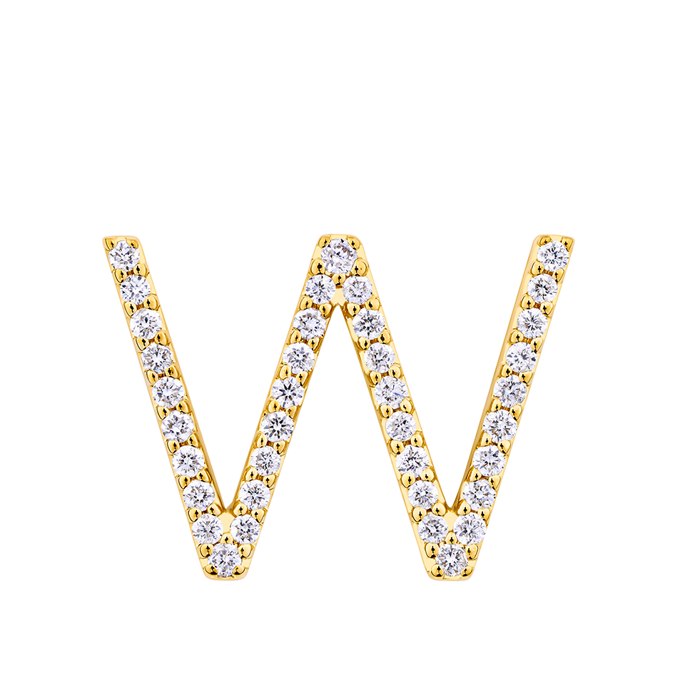 Initial Diamond Pendant in 18ct Yellow Gold