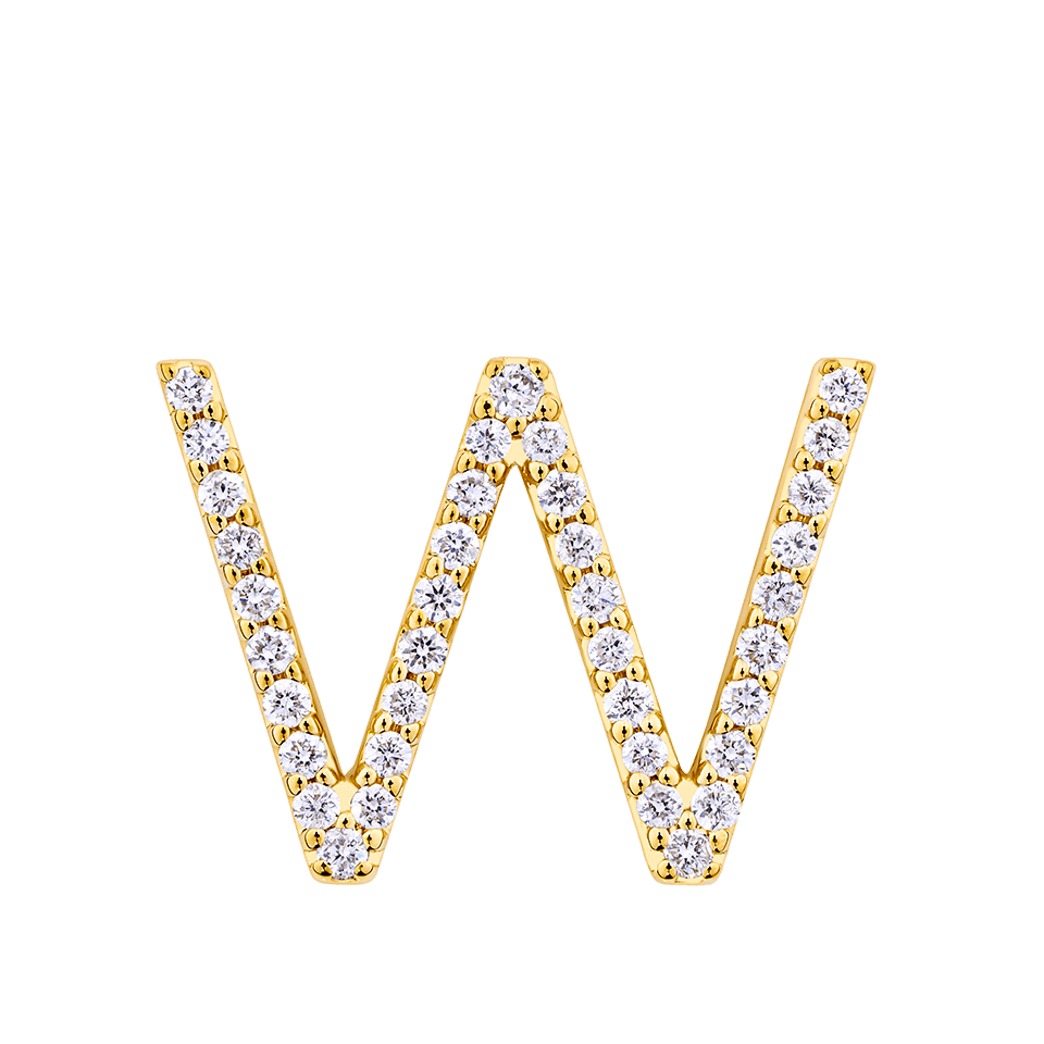 Initial Diamond Pendant in 18ct Yellow Gold