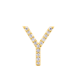 Initial Diamond Pendant in 18ct Yellow Gold