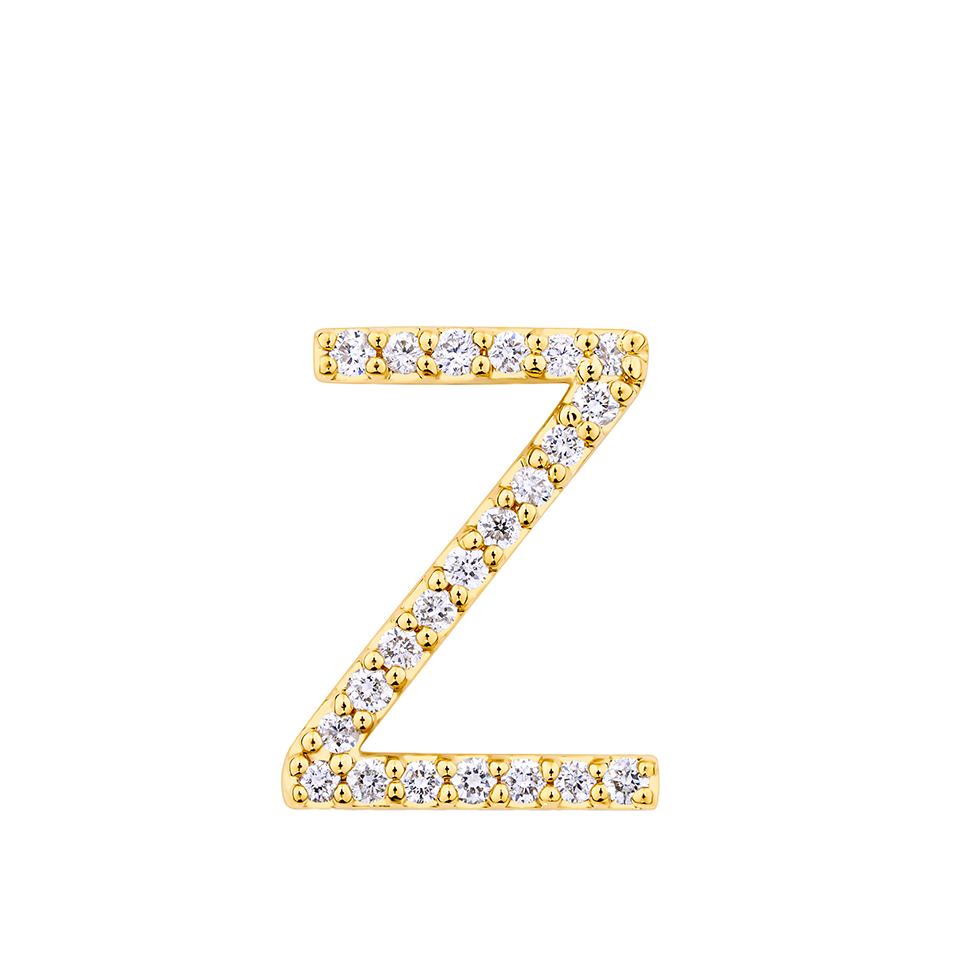 Initial Diamond Pendant in 18ct Yellow Gold
