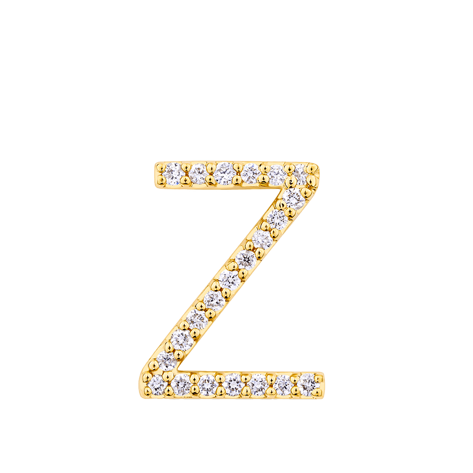 Initial Diamond Pendant in 18ct Yellow Gold