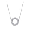 0.63 Carat Diamond Circle Necklace in 18ct White Gold