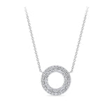 0.63 Carat Diamond Circle Necklace in 18ct White Gold