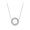 0.63 Carat Diamond Circle Necklace in 18ct White Gold