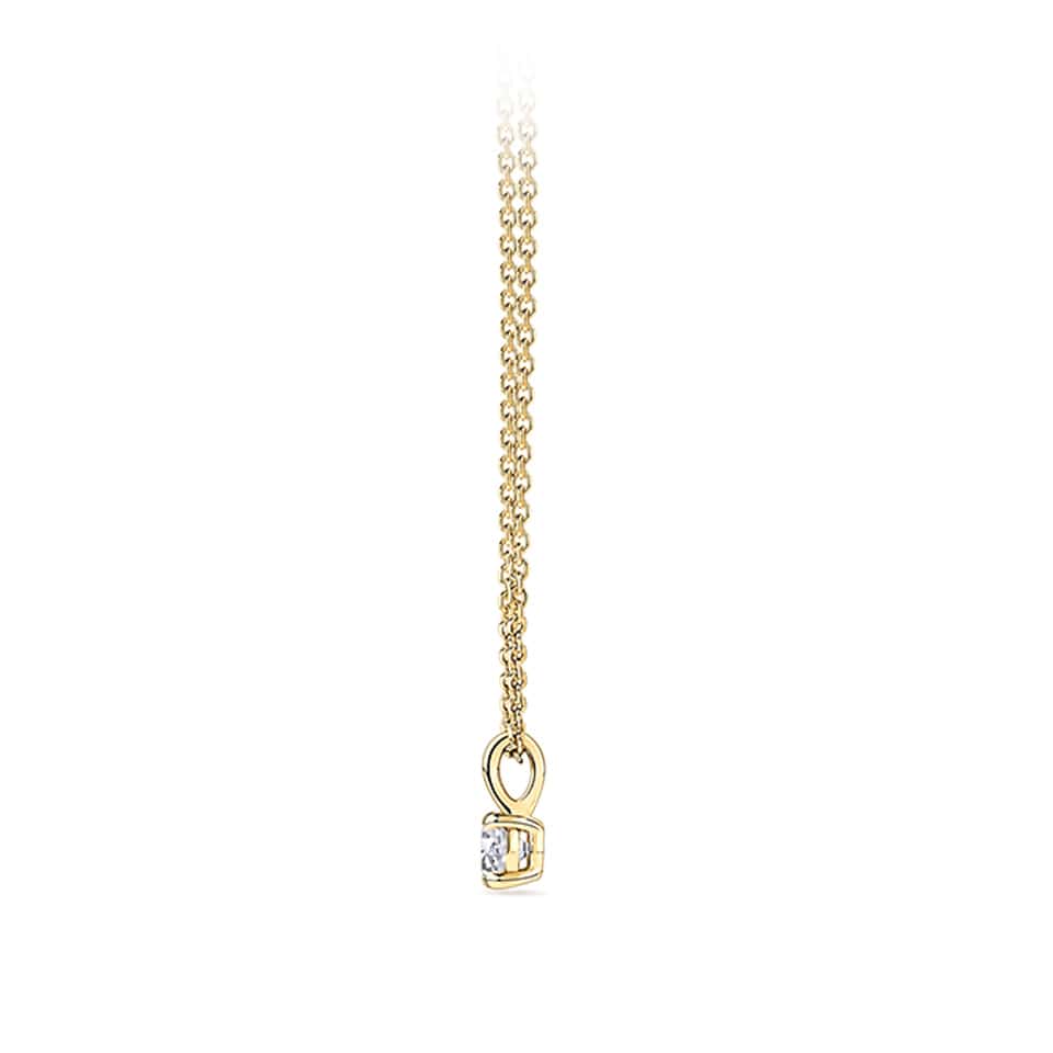 0.15 Carat Diamond Solitaire Pendant in 18ct Yellow Gold