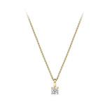0.25 Carat Diamond Solitaire Pendant in 18ct Yellow Gold